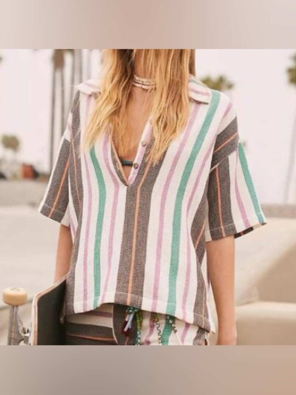 Free people polo shirt